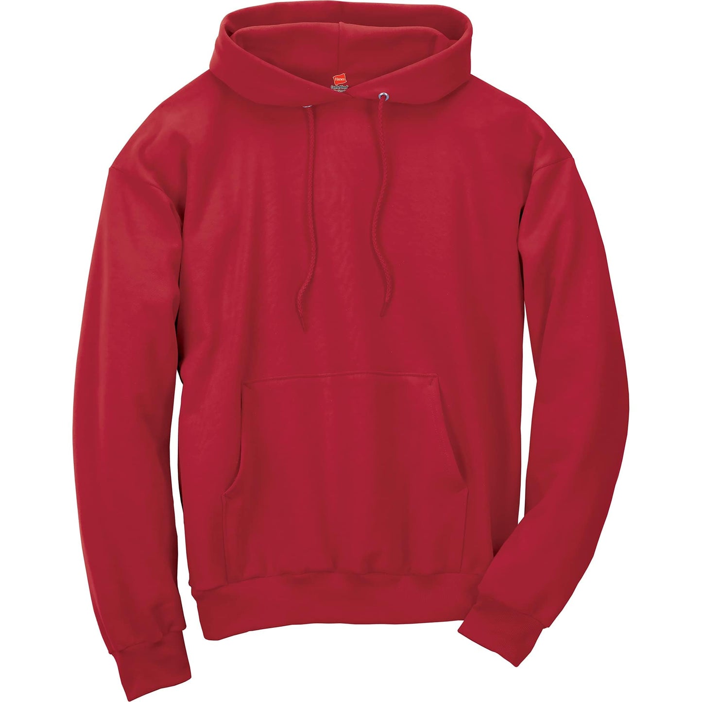 Hanes Men's Pullover EcoSmart Hooded Sweatshirt, Deep Red, Large