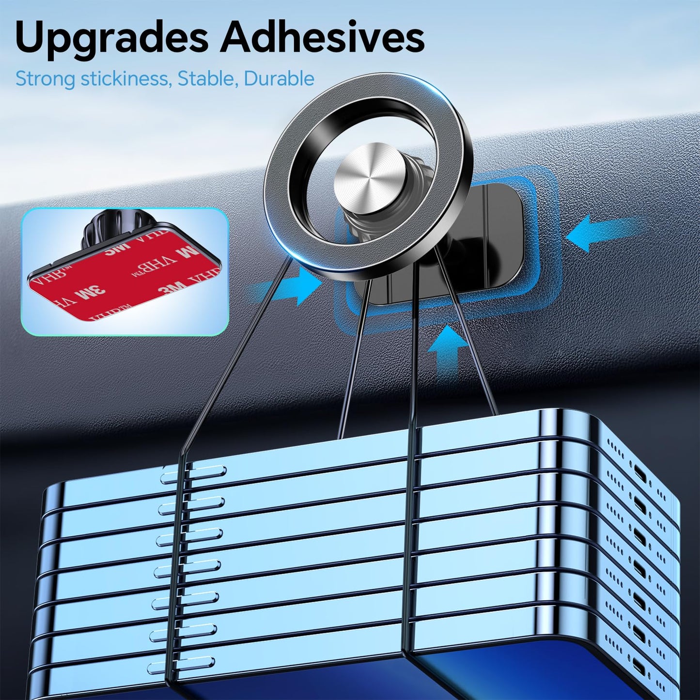 Kaistyle for Magsafe Car Mount【20 Strong Magnets】Magnetic Phone Holder for Car Phone Holder Mount Dash Mounted Holders Cell Phone Holders for Your Car Accessories for Women Men for iPhone 17 16 15 14