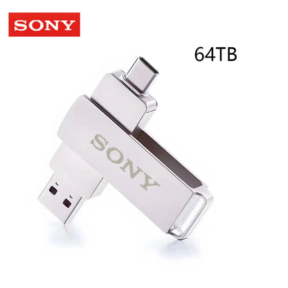 Sony USB 3.0 TYPE C USB Flash Drive OTG Pen Drive 1TB 2TB128GB 4TB 8TB 16TB 32TB 64TB USB Stick 2 in 1 High Speed Pendrive